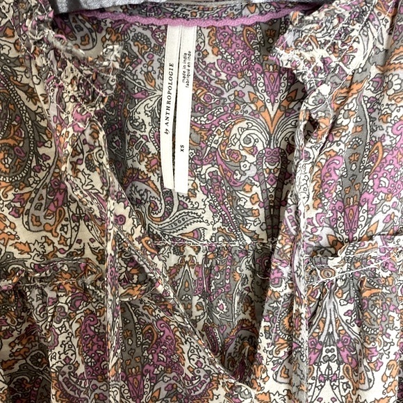 Anthropologie Paisley Long Sleeved Dress Size XS - Picture 2 of 10